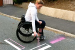 disabled mum paints her own parking space thumb