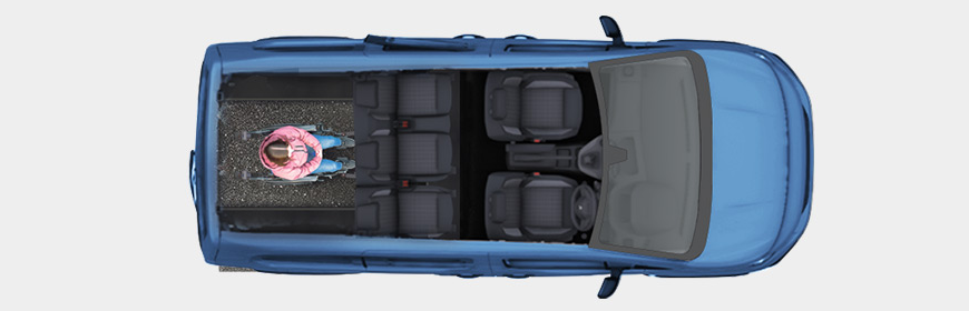 RS L1 opciones de diseño 5 Asientos 1 Silla de ruedas
