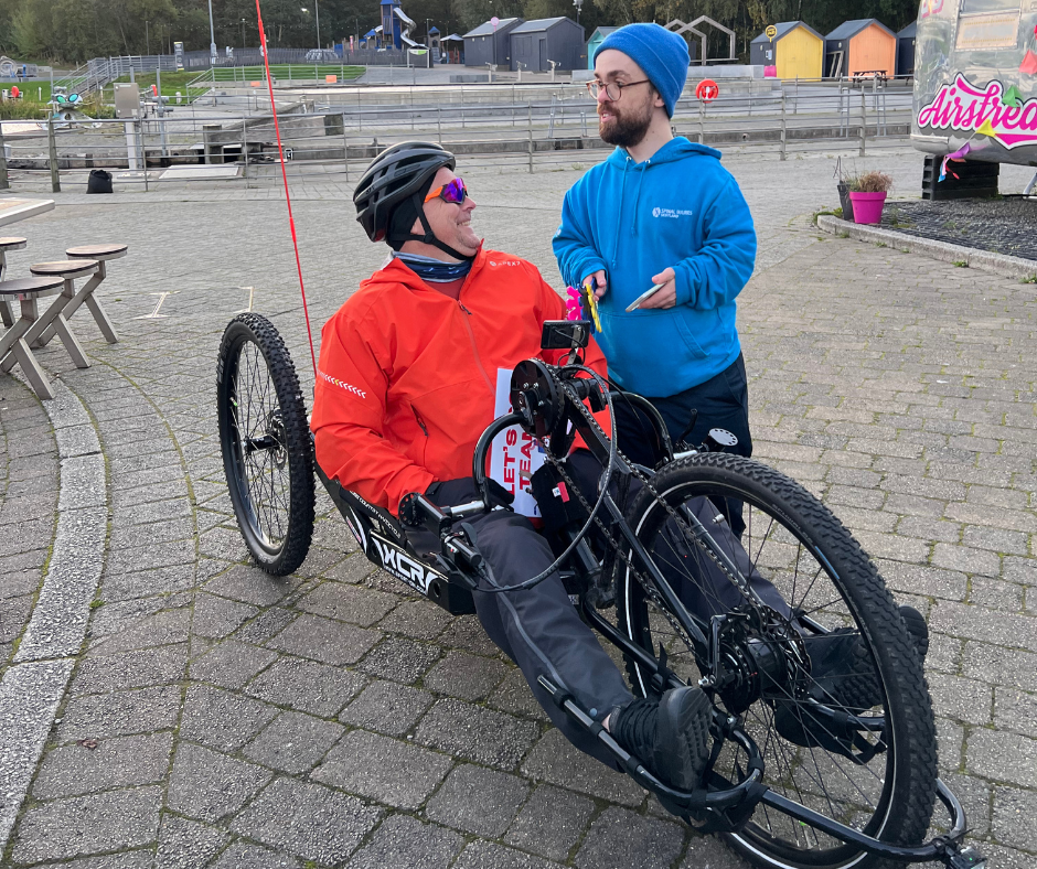 Spinal Chord Injuries Graham on his handcycle