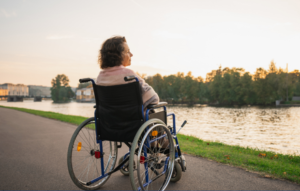 An Accessible Guide to Glasgow 2026” graphic featuring an accessible vehicle with ramp, wheelchair users, athletes, and Glasgow 2026 branding on a blue background.