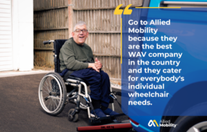 An Accessible Guide to Glasgow 2026” graphic featuring an accessible vehicle with ramp, wheelchair users, athletes, and Glasgow 2026 branding on a blue background.